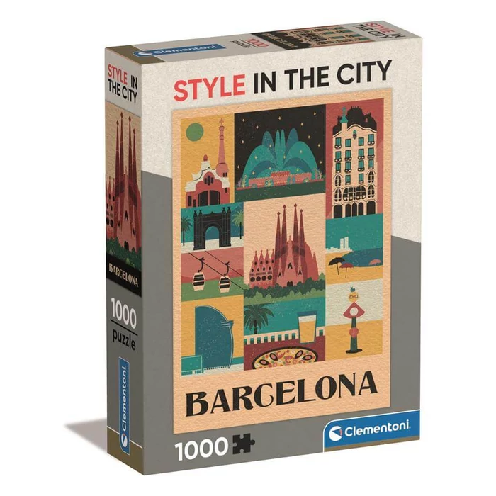 Clementoni 39847 - Style In The City - Barcelona - 1000 db-os Compact puzzle