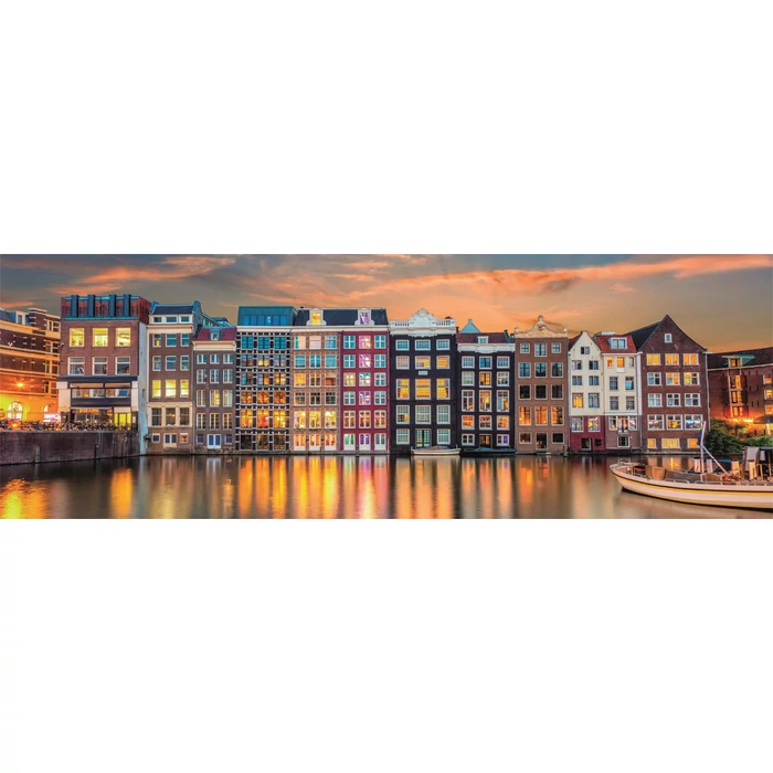 Clementoni 39897 - High Quality Collection - Panoráma Compact - Bright Amsterdam - 1000 db-os puzzle