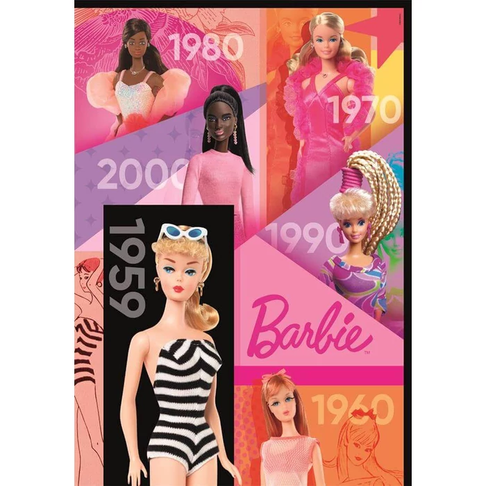 Clementoni 39806 - Barbie 65 éves idővonal - 1000 db-os Compact puzzle 
