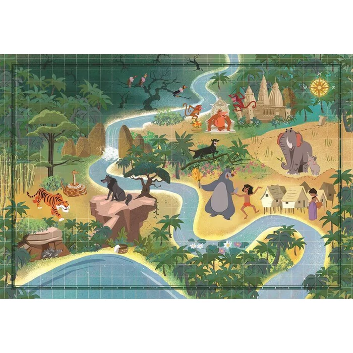 Clementoni 39813 - High Quality Collection - Disney Hófehérke Történet Térkép  - 1000 db-os Compact puzzle