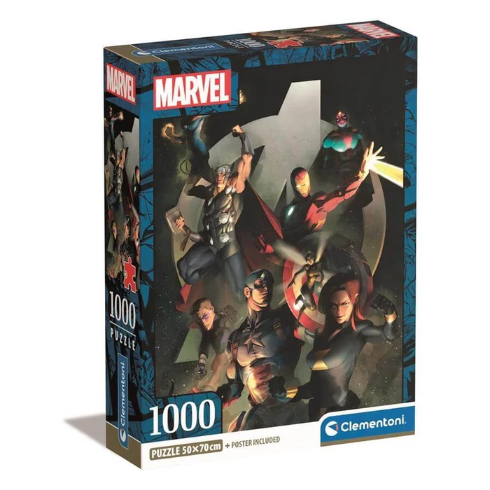 Clementoni 39809 - Marvel - Bosszúállók - 1000 db-os Compact puzzle 