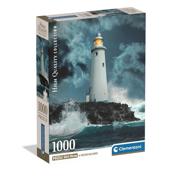 Clementoni 39991 - High Quality Collection - Lightouse In The Storm - 1000 db-os Compact puzzle