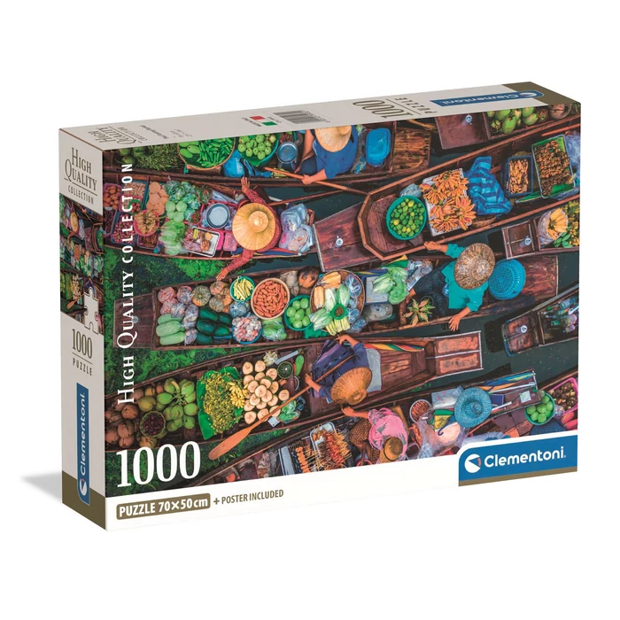 Clementoni 39932 - High Quality Collection - Thai Floating market - 1000 db-os Compact puzzle