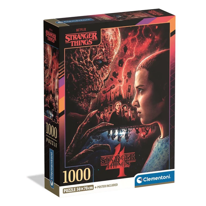 Clementoni 39981 - Stranger Things 4 - 1000 db-os Compact puzzle