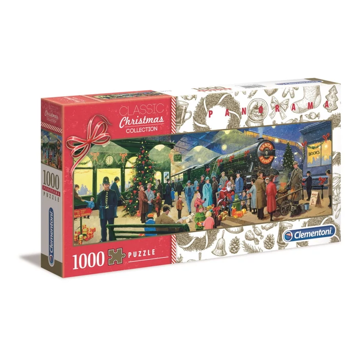 Clementoni 39577 - Karácsonyi utazás - 1000 db-os Classic Christmas Collection Panoráma puzzle
