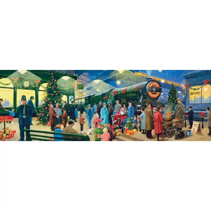 Clementoni 39577 - Karácsonyi utazás - 1000 db-os Classic Christmas Collection Panoráma puzzle
