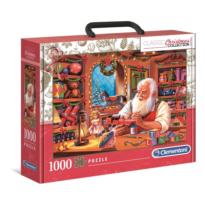 Clementoni 39584 - Készülődés - 1000 db-os Classic Christmas Collection puzzle bőröndben