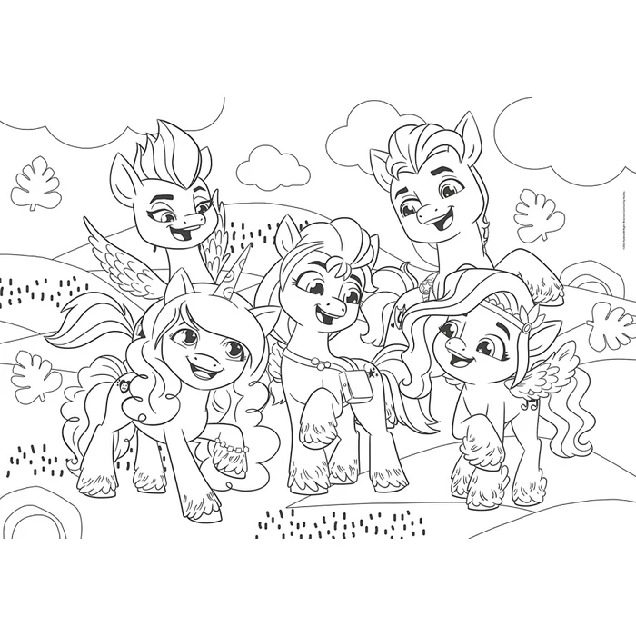 Clementoni 25726 - My little pony - 104 db-os Színezhető kétoldalas puzzle