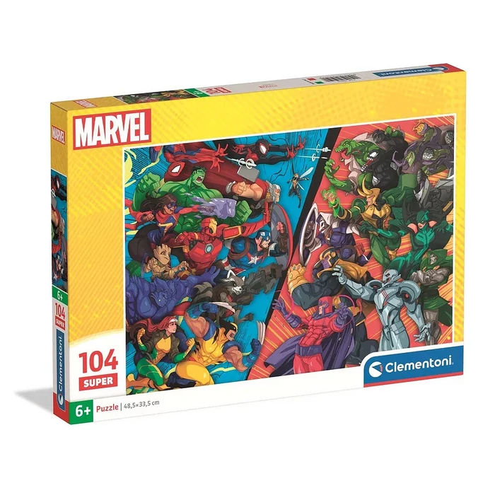 Clementoni 25059 - Marvel Hősök kontra Gonosztevők - 104 db-os puzzle