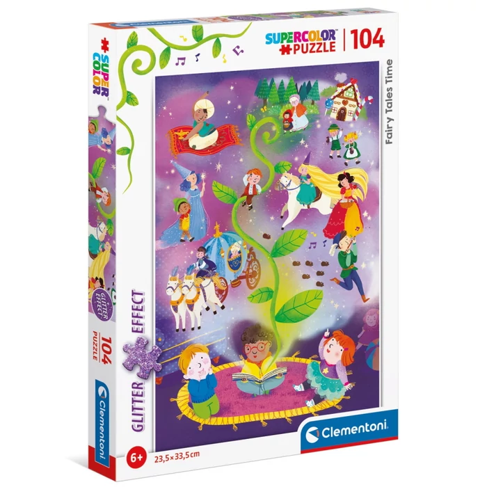 Clementoni 20180 - Tündérmesék - 104 db-os Csillámos Szuper színes puzzle