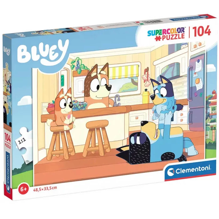 Clementoni 27169 - Bluey és családja - 104 db-os Szuper színes puzzle