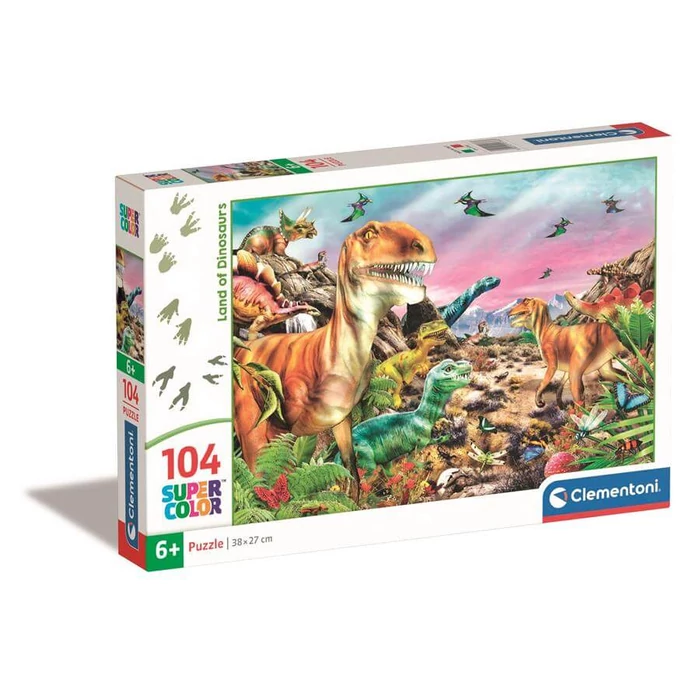 Clementoni 25768 - Dinoszauruszok földje - 104 db-os Szuper színes puzzle