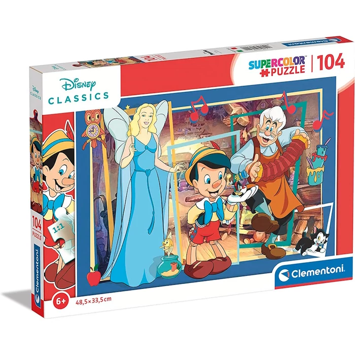 Clementoni 25749 - Pinokkió - 104 db-os Szuper Színes puzzle