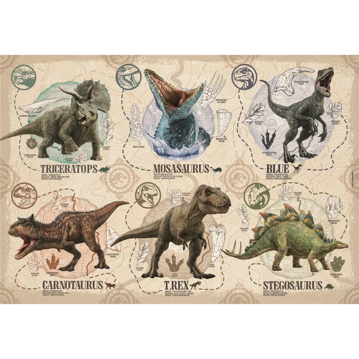 Clementoni 27179 - Jurassic World - 104 db-os Szuper Színes puzzle