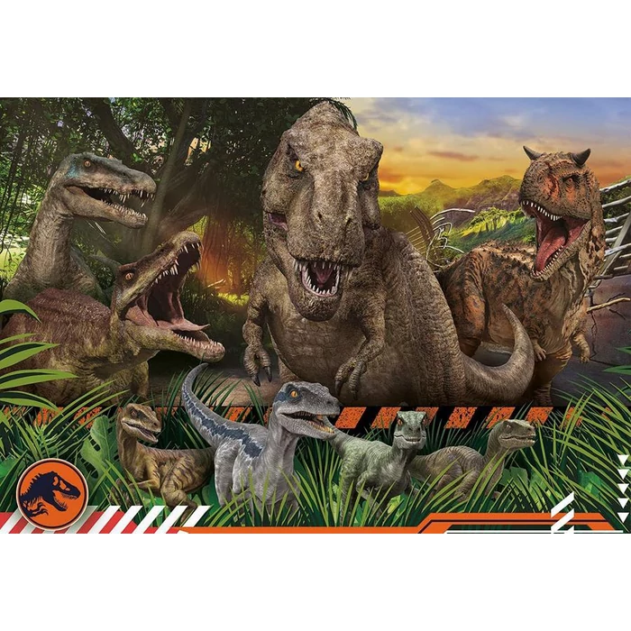 Clementoni 27545 - Jurassic World - Krétakori tábor - 104 db-os Szuper színes puzzle