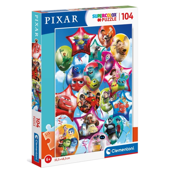 Clementoni 25717 - Pixar Party - 104 db-os Szuper Színes puzzle