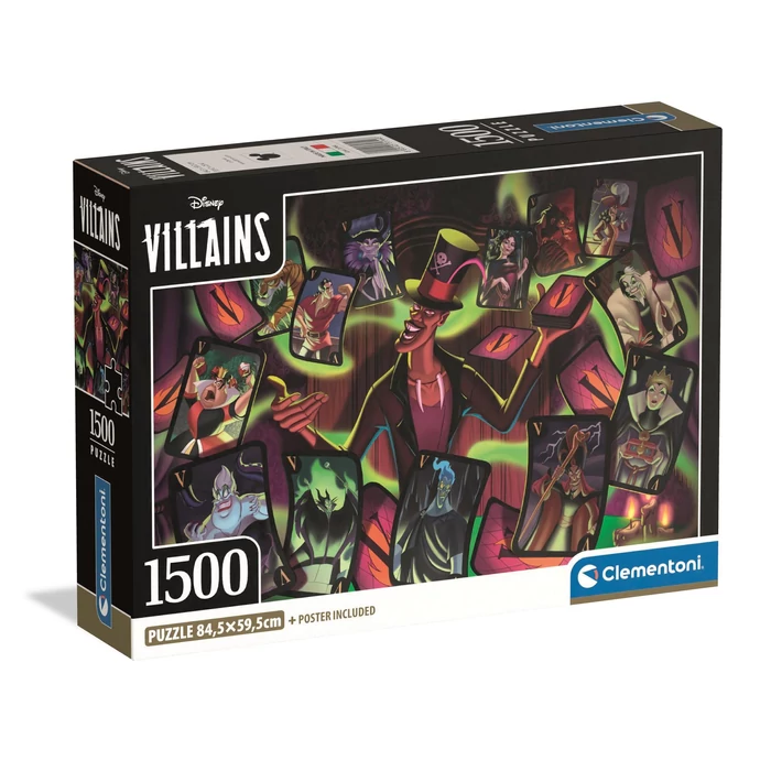 Clementoni 31744 - Disney Collection - Villains - 1500 db-os Compact puzzle