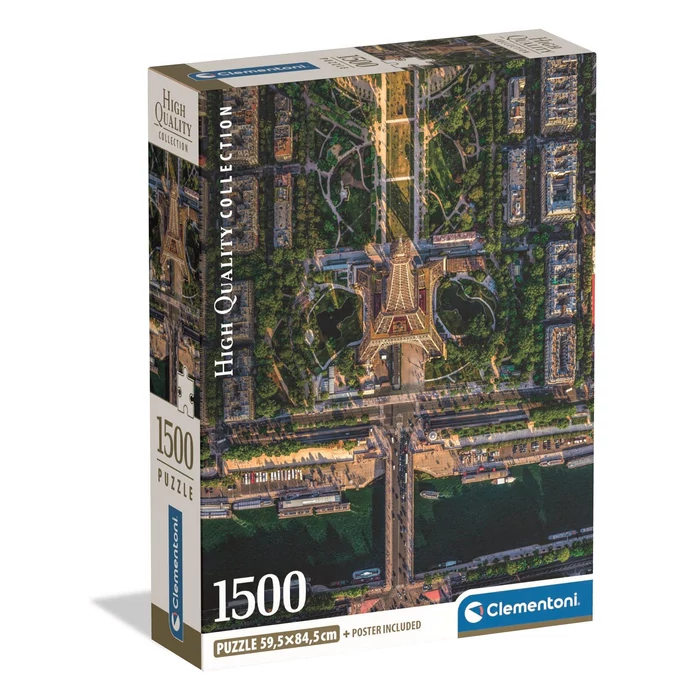 Clementoni 31742 - High Quality Collection - Flying Over Paris - 1500 db-os Compact puzzle