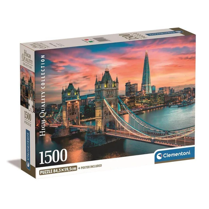 Clementoni 31715 - Alkonyat Londonban - 1500 db-os Compact puzzle 