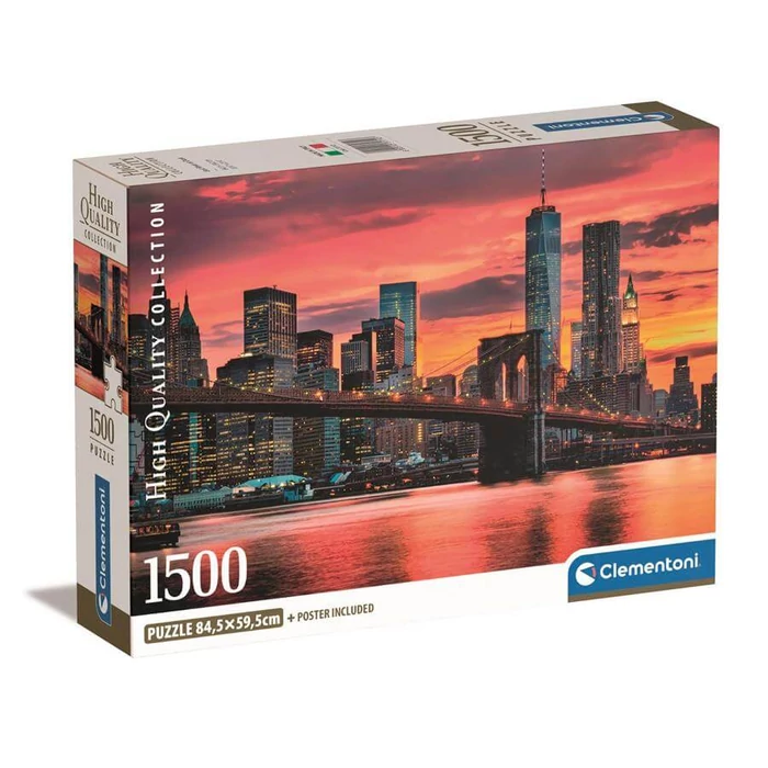 Clementoni 31712 - Híd az alkonyatban - 1500 db-os Compact puzzle 