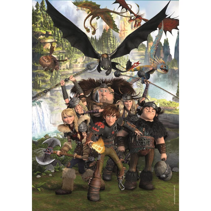 Clementoni 29793 - Dragontrainer - 180 db-os  Szuper színes puzzle