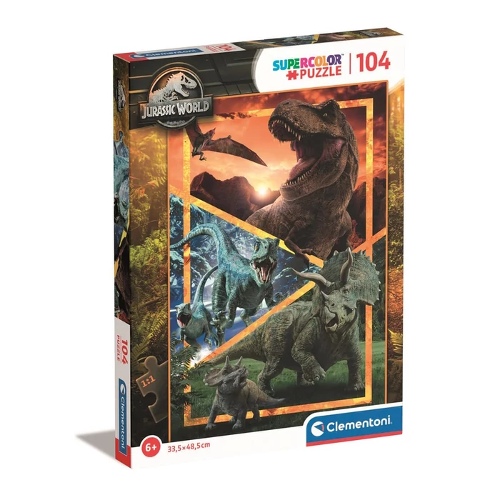 Clementoni 27181 - Jurassic World - 104 db-os Szuper Színes puzzle