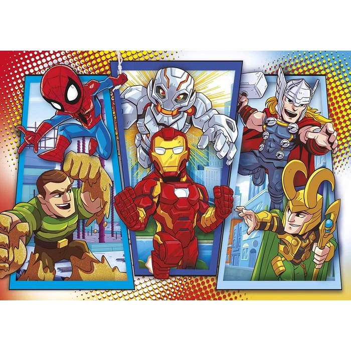 Clementoni 24769 - Marvel - Superhero Adventure - 2 x 20 + 2 x 60 db-os szuper színes puzzle