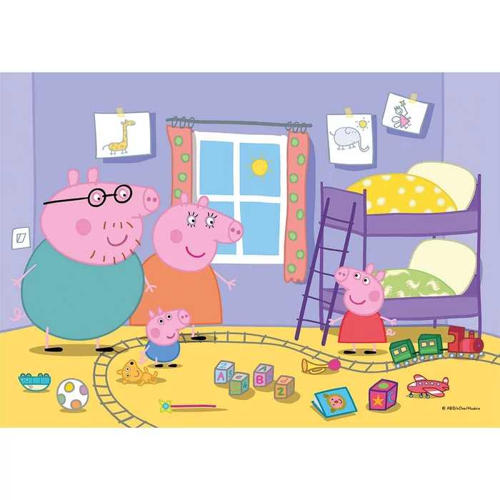 Clementoni 24778 - Peppa malac- Játék és piknik - 2 x 20 db-os Szuper színes puzzle