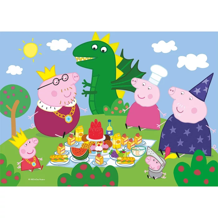Clementoni 24778 - Peppa malac- Játék és piknik - 2 x 20 db-os Szuper színes puzzle
