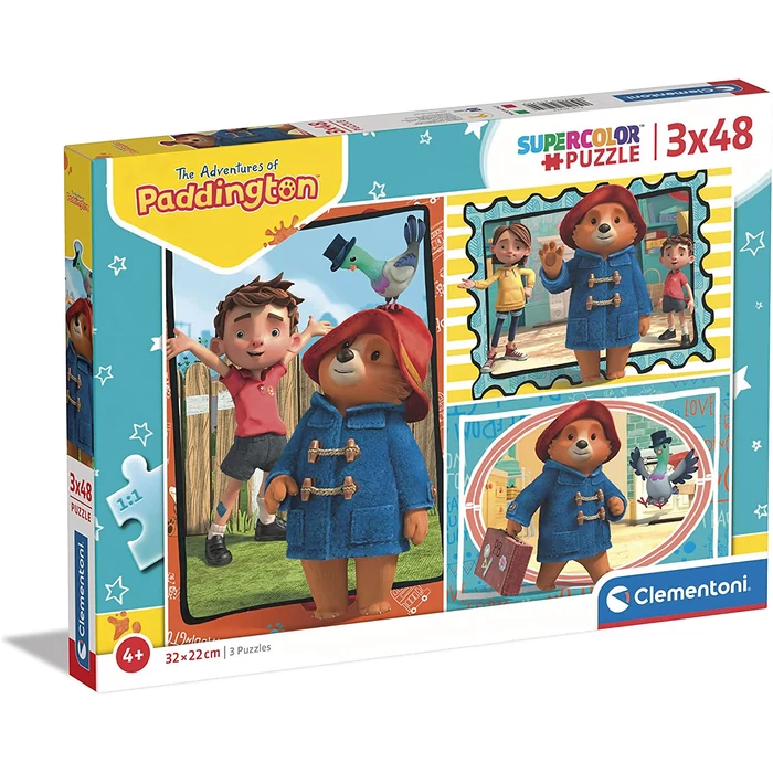 Clementoni 3 x 48 db-os Szuper Színes puzzle - Paddigton (25274)