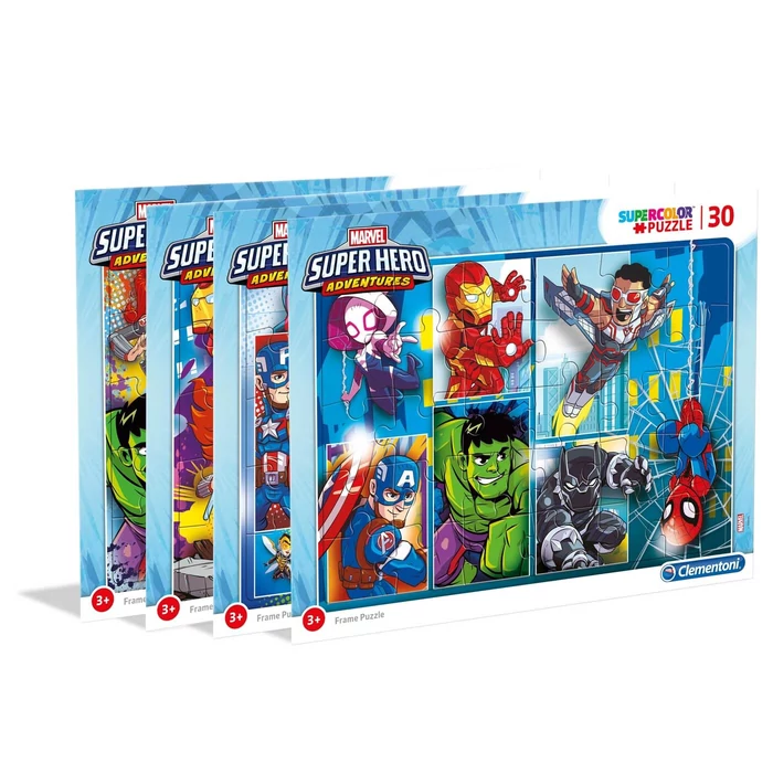 Clementoni 22703 - Marvel - Super Hero Adventures - többféle - 30 db-os Szuper színes maxi puzzle