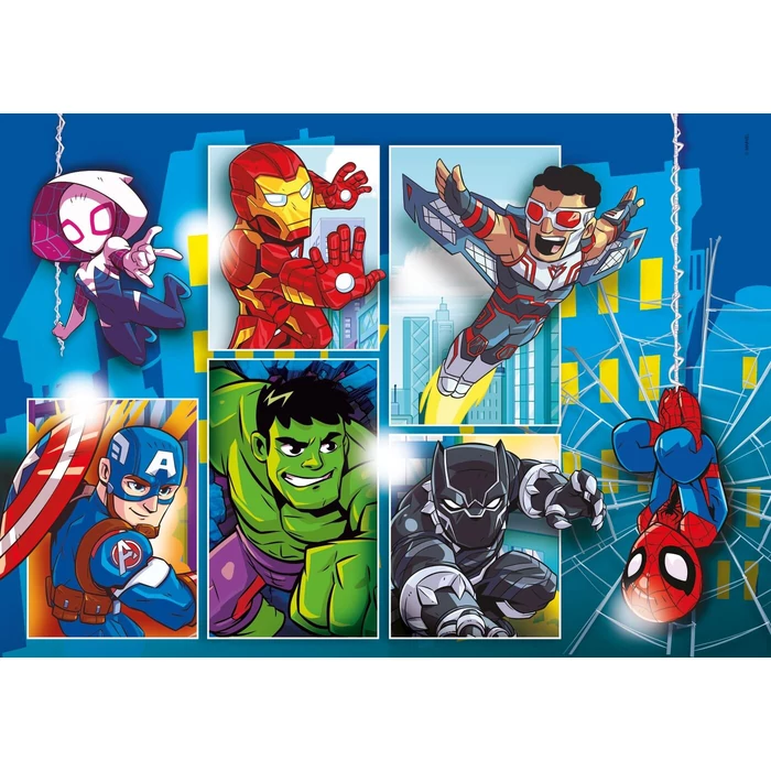 Clementoni 22703 - Marvel - Super Hero Adventures - többféle - 30 db-os Szuper színes maxi puzzle