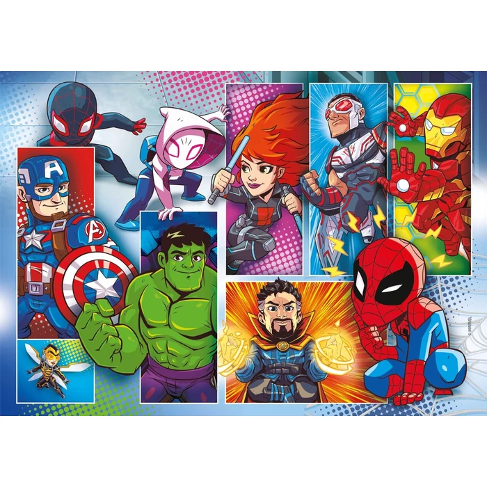 Clementoni 22703 - Marvel - Super Hero Adventures - többféle - 30 db-os Szuper színes maxi puzzle