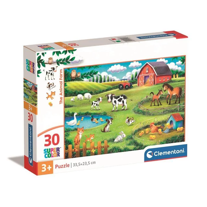 Clementoni 20286 - Az állatfarmon - 30 db-os Szuper színes puzzle