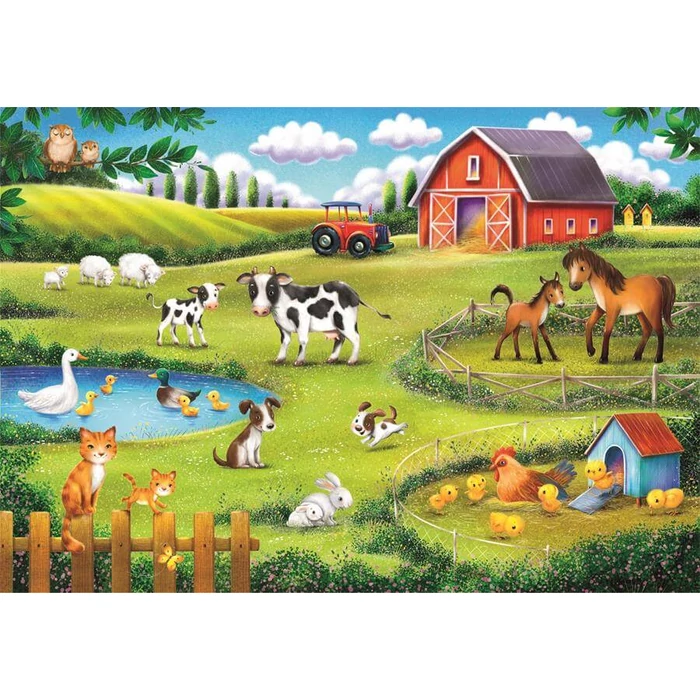 Clementoni 20286 - Az állatfarmon - 30 db-os Szuper színes puzzle