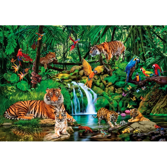 Clementoni 21721 - A dzsungel állatai - 300 db-os puzzle