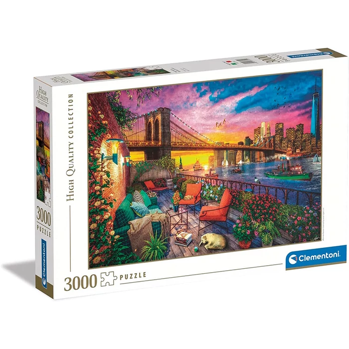 Clementoni 33552 - High Quality Collection - Manhattani naplemente a teraszon - 3000 db-os puzzle