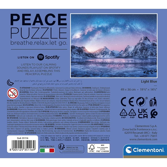Clementoni 35116 - Peace puzzle - The Mountain - 500 db-os puzzle