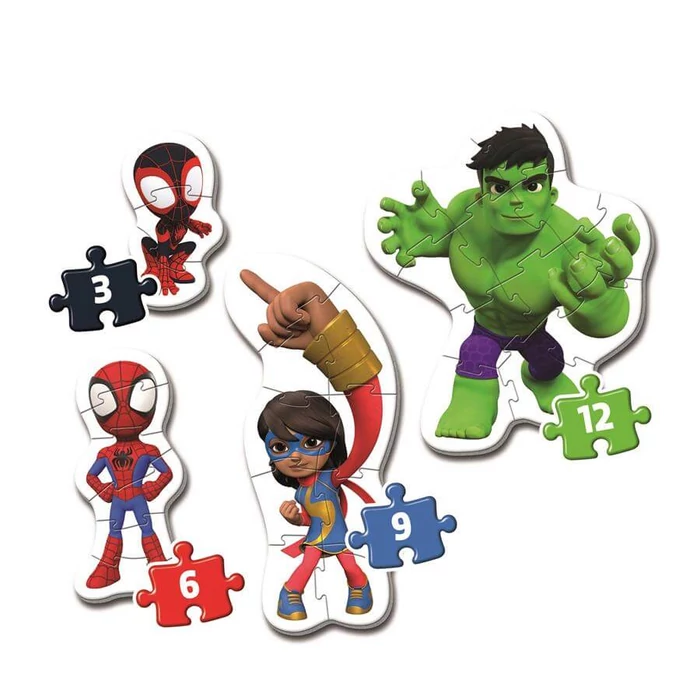 Clementoni 20836 - Marvel - Póki - 4 az 1-ben Első puzzle (2,3,4,5  db-os)