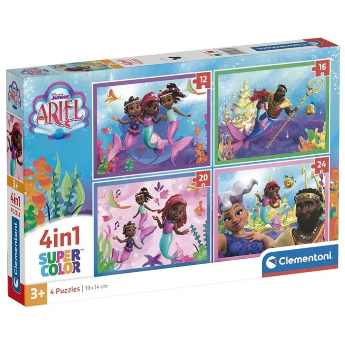 Clementoni 21533 - Disney Junior - Ariel - 4 az 1-ben puzzle (12,16,20,24 db-os)