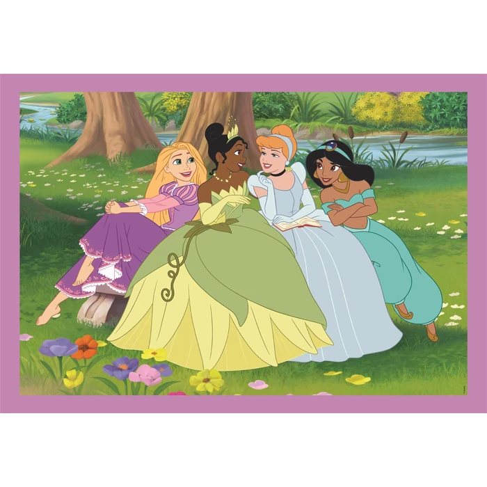 Clementoni 21746 - Disney Hercegnők - 4 az 1-ben Szuper színes puzzle (12