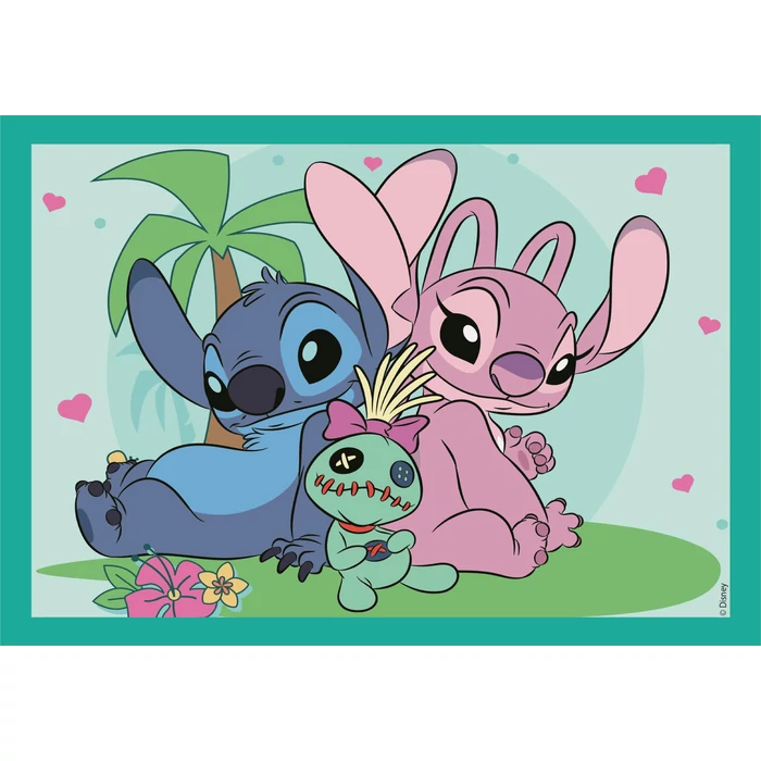 Clementoni 21745 - Stitch - 4 az 1-ben Szuper színes puzzle (12