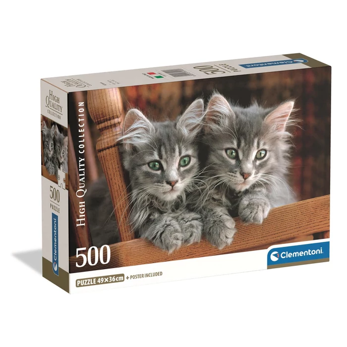 Clementoni 35580 - High Quality Collection - Kittens - 500 db-os Compact puzzle