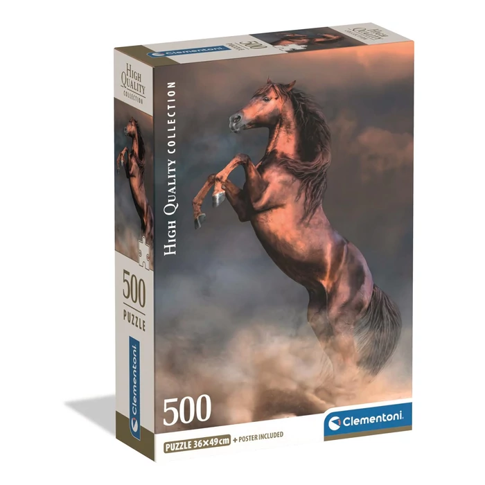 Clementoni 35595 - High Quality Collection - Wild Red Stallion - 500 db-os Compact puzzle
