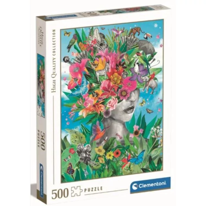 Clementoni 35526 - Fejjel a dzsungelben - 500 db-os Szuper színes puzzle