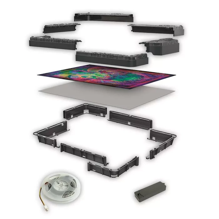 Clementoni 35155 - Stranger Things - Upside Down RGB LED világítással - 520 db-os puzzle kerettel