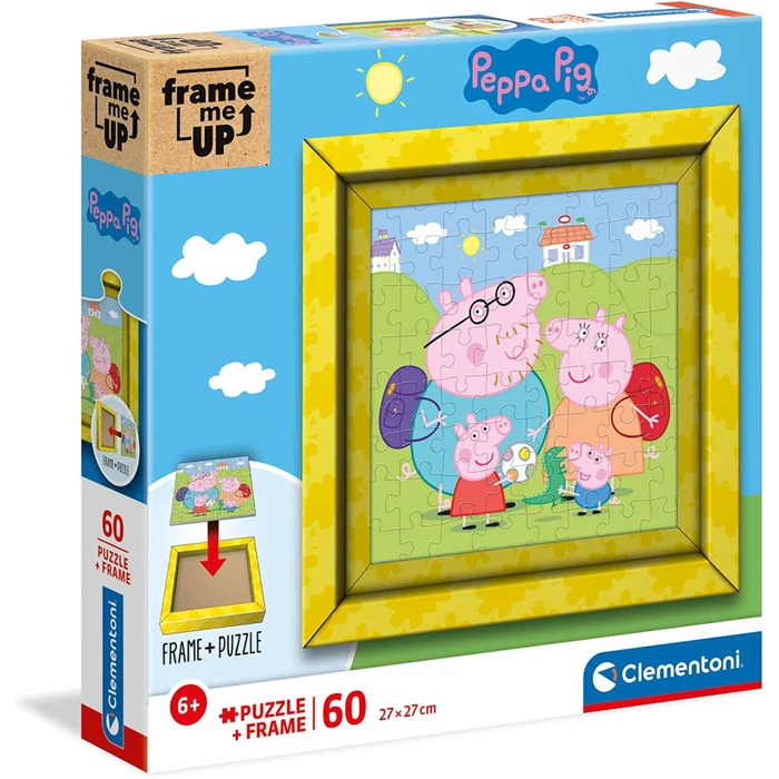 Clementoni 38809 - Peppa malac - 60 db-os puzzle képkerettel