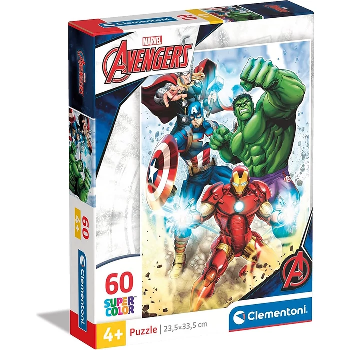 Clementoni 26193 - Avengers - Bosszúállók - 60 db-os Szuper Színes puzzle