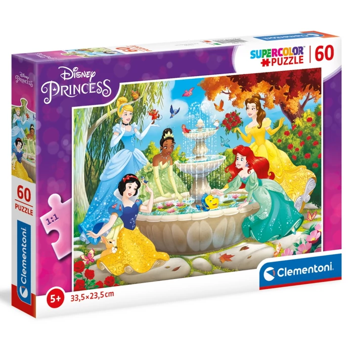 Clementoni 26064 - Disney Princess - A szökőkútnál - 60 db-os Szuper színes puzzle