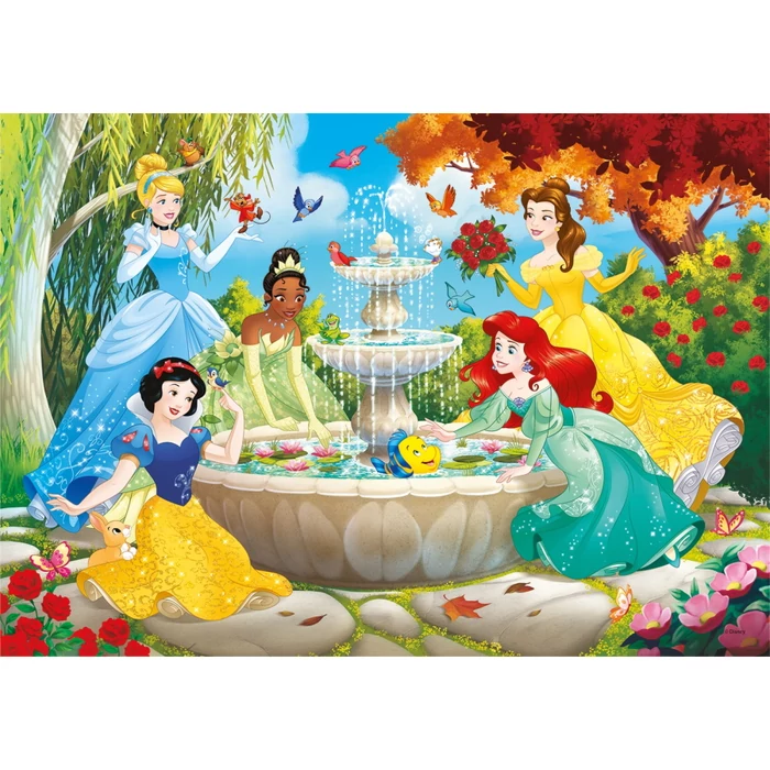 Clementoni 26064 - Disney Princess - A szökőkútnál - 60 db-os Szuper színes puzzle